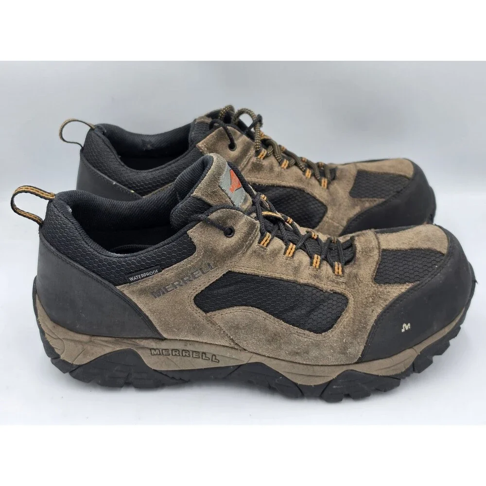 Merrell Men’s Moab Onset Waterproof Composite Toe Sneakers Boots Size 11.5 Wide